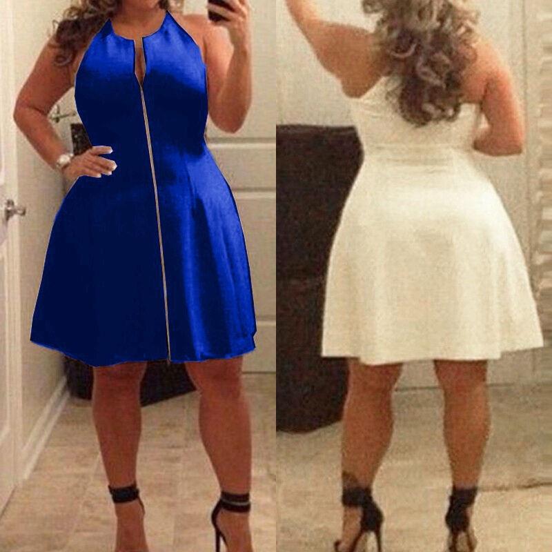 Moda L-6xl Plus Donna Scollo a Barca Abito Corto Mini per Cocktail Serata Festa Stile Elegante