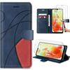 Case for Xiaomi Redmi 12C/11A - BRAND - Bicolor Spliced - Leather Effect - Card Holder - Stand
