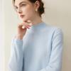 Pure Cashmere Half-High Collar Sweater: Autumn/Winter Loose Knit Base Layer