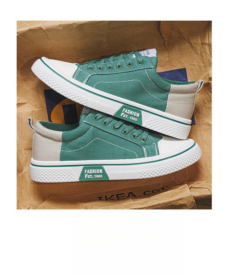 2025 Men's Breathable Canvas Shoes - Autumn Low-Top Fashion Sneakers with Versatile Thick Soles for Casual or Sports Wear