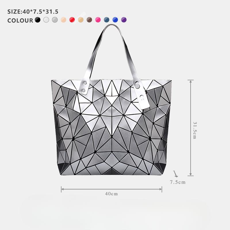 Neue Rhombus Damen Schultertasche Große Kapazität Handtasche Geometrische Vielfalt Lässige Handtasche