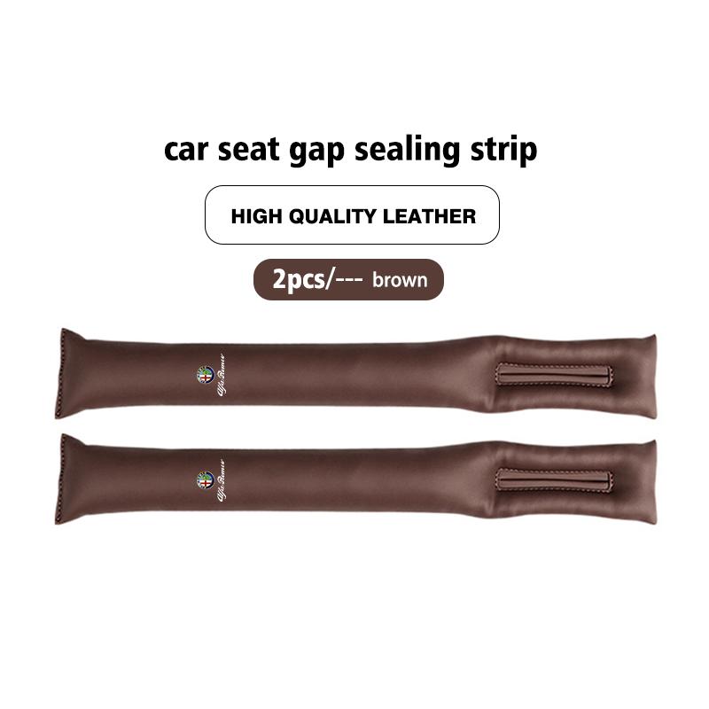 For Alfa Romeo 1/2PCS Leather Car Seat Gap Filler Seat Gap Leak Proof Strip Interior Accsesories Giulia 147 Mito 156 159 166 GT