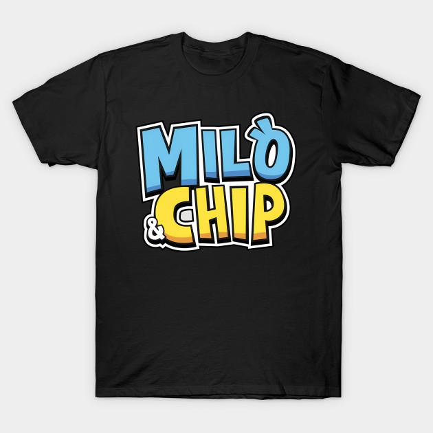 

Men Black Print T-shirt Milo And Chip Merch No-Cut Transfer Paper Print Cotton Tshirt 3XL