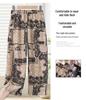 Mom's Summer Floral High-Waist Nine-Point Pants for Middle-Aged and Elderly Women - Elastic, Loose, and Casual Fit.