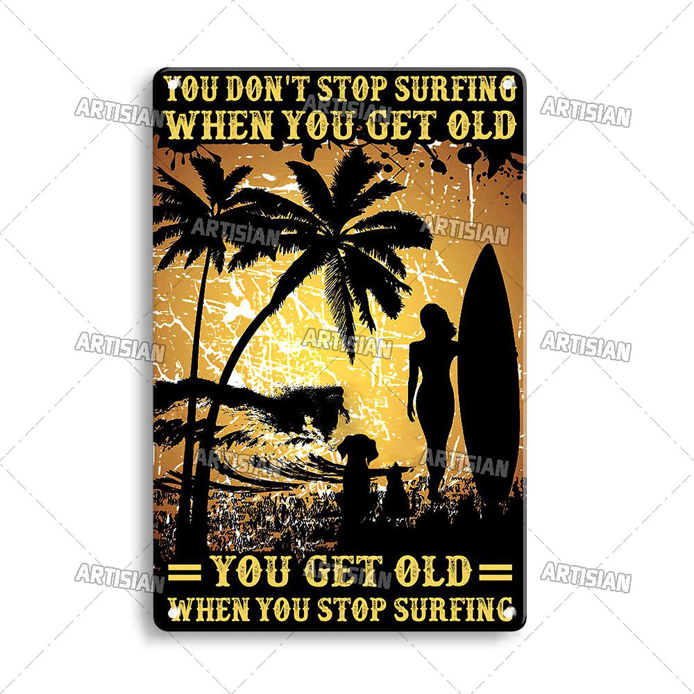 Artisian Rowing Metal Sign Surfing Tin Poster Kayaking Sport Decorative Plate Wall Decor Garage Bar Pub Club Hotel Cafe Kitchen