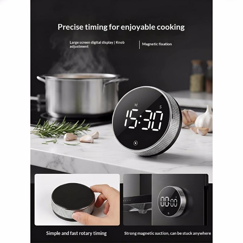 Timer da cucina magnetico Timer digitale Timer manuale per conto alla rovescia Timer rotante Timer da cucina meccanico Cronometro per doccia da cucina