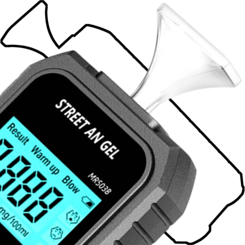 Accurate Breathalyzer with Semiconductor Sensor Fast Readout Small for Carrying Voice Light Alerts Workplace Use