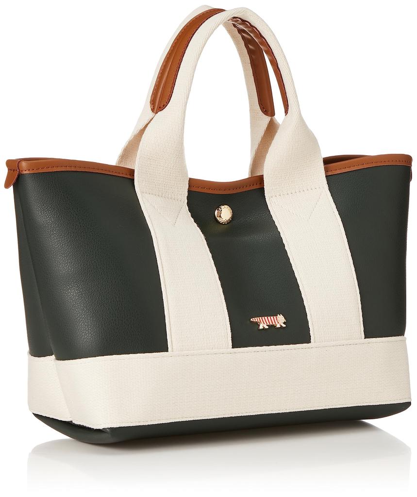 Lisa Larson LTPW-01 (Green) Women's Lightweight Mini Tote Bag with Button Closure and Inner Pouch, Faux Leather, Perfect for Commuting, Freestanding,