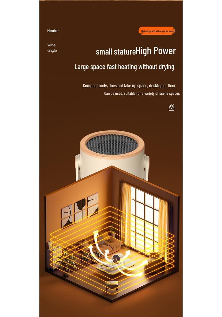 Kompakter Energiesparender Schreibtischheizkörper - Schnelle Heizung Fußwärmer