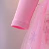 Frozen Elsa Princess Autumn Dress: 2021 Girls' Long Sleeve Mesh Skirt