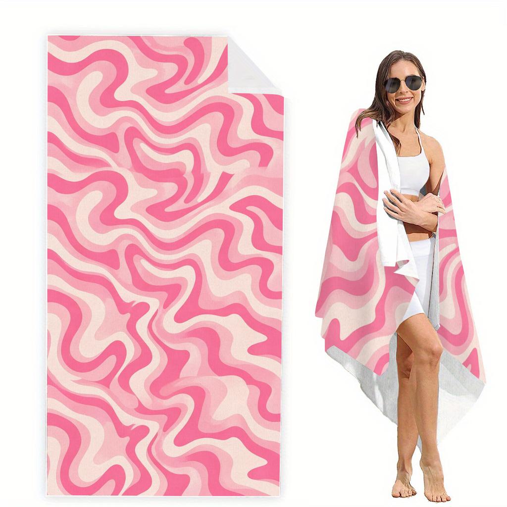 Polyester Beach Towel - Multi-functional Towel for Swimming, Fitness, Camping, Yoga, Travel & Beach Activities