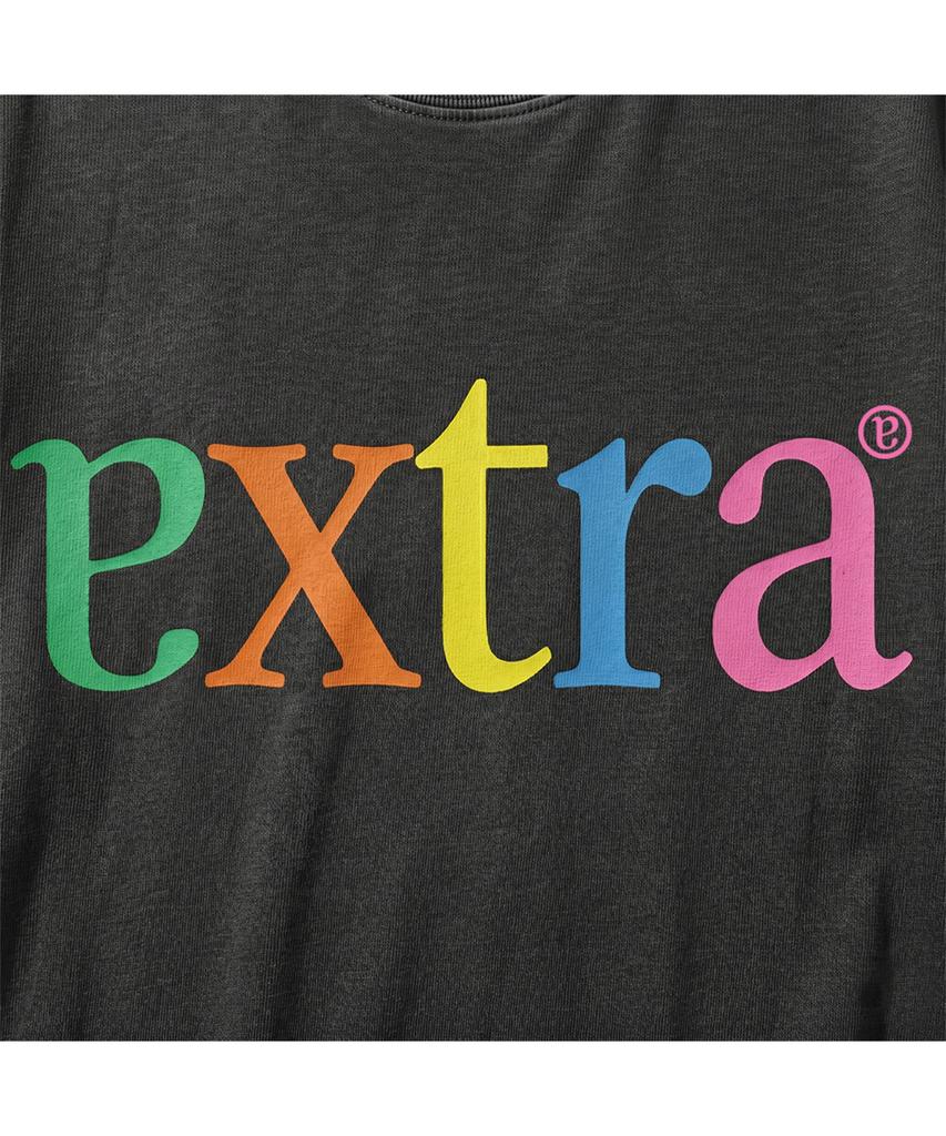 EXTRAORDINARY Washed Extra Bootleg Tee Charcoal