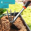Three-Piece Gardening Tool Set: Small Shovel, Rake, and Hoe for Planting Vegetables