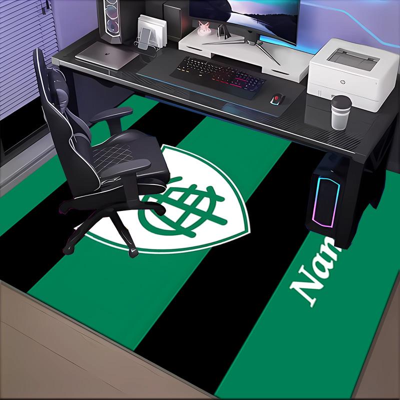 Custom Name Green Shield America Design Rug Game Carpet, Floor Mat for Bedroom Living Room Entryway Rug, Home Decor Idea Gift for Christmas birthday