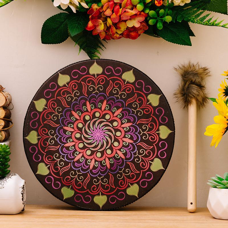 

Charming Bohemian Drum Decorative Instrument With Sticks Ideal For Creating Memorable Festival Vibes Bohemian Drum