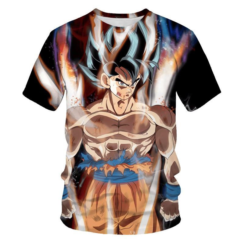 Anime Dragon Ball Goku Print T Shirts Cartoon Shirt Summer Breathable T-shirt And Comfortable T-shirts Mens Clothes Tops