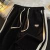 Summer Casual Y2k Shorts for Men Retro Loose Straight Short Pants Strip Contrasting Color Gym Shorts