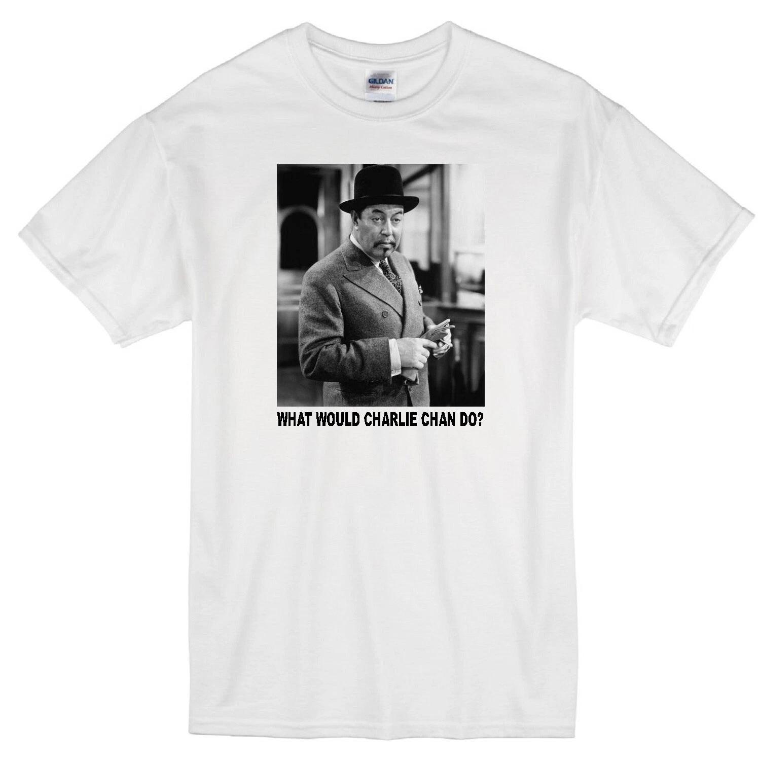 CHARLIE CHAN WWD? WARNER OLAND CHINESE ASIA POLICE DETECTIVE MOVIE WHITE T-shirt S