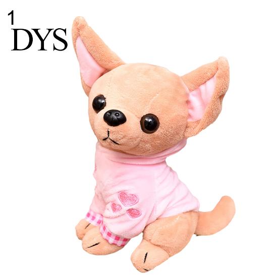 17cm Cute Mini Chihuahua Dog Plush Toy Soft Stuffed Animal Doll Birthday Gift