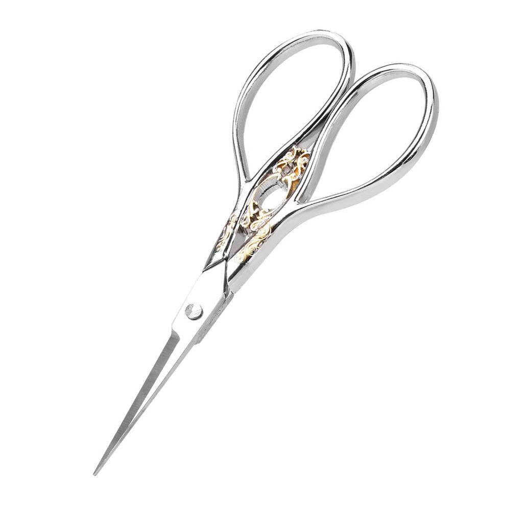 1pc Stainless Steel Tailor Scissors Household   Sewing Accessories(black with gold pattern)