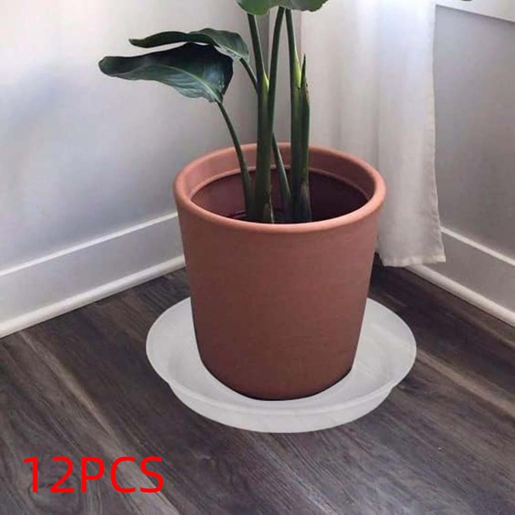 Round Plant Saucer for Pots 11.81 Inch Water Drip Tray Movable Heavy Duty Base for Indoor Outdoor Flower Planter