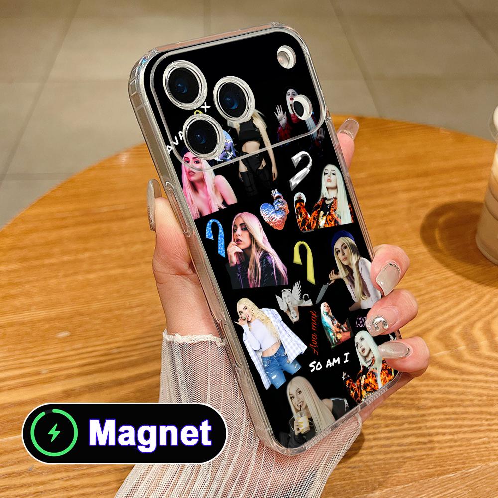 Fashion Ava Max Clear TPU Magsafe Mobile Phone Case for iPhone 17 16 15 14 13 12 11 Air Pro Max Plus Mini Colorful Cover