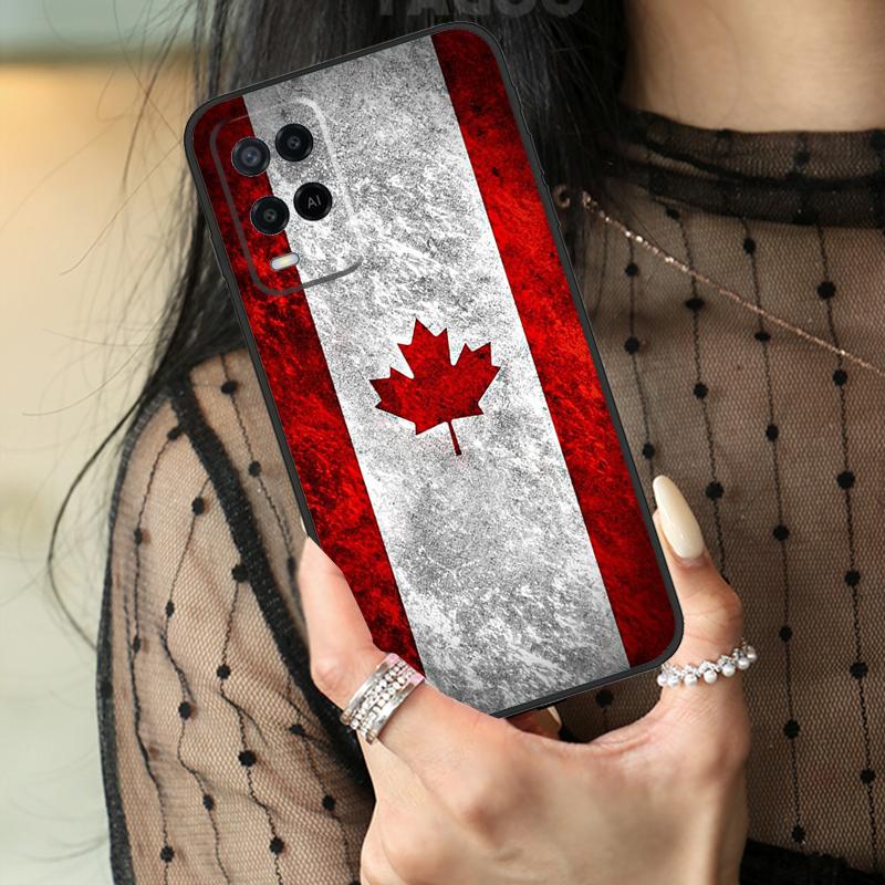 Canada Canadian Flag Case For Oppo A78 A98 A18 A38 A58 A60 A80 A40 A96 A76 A16 A94 A74 A54 A15 A17 A57 A77 A5 Pro