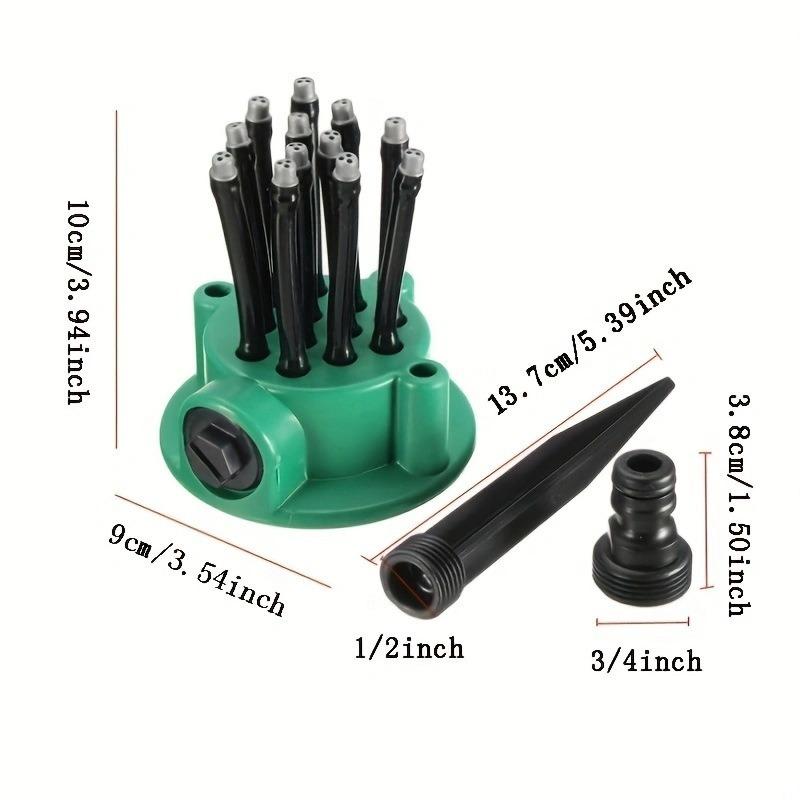 360° Coverage Precision Garden Irrigation Sprinkler,360 Multi Directional Lawn Sprinkler,Automatic Rotating Precision Coverage Irrigation (a2)
