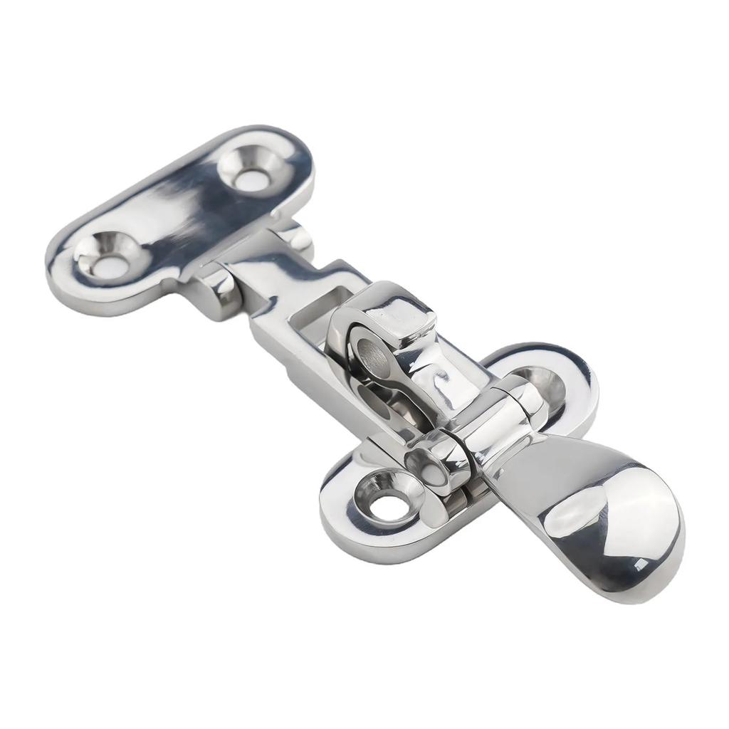 Schließfach Boots Tür Riegel Schloss Anti-Klappern Einfache Installation Halteklammer Marinequalität Teile Ersatz 110*50mm Silber