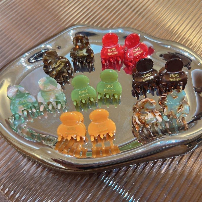 2 Pièces/Paire Mini 2cm Acétate Petites Pinces à Cheveux Épingles Latérales Acétate Crabs à Cheveux pour Filles Barrette Mignonne Clips Accessoires Cheveux Femmes