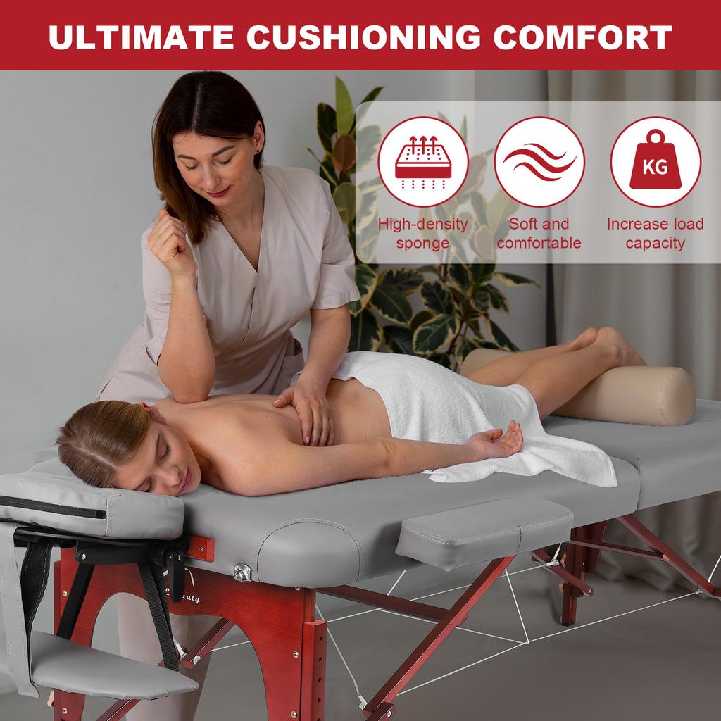 Massage Portable Stretchers with Headrest Height Adjustable Stretcher Luxury Comfortable Spa Bed Folding Table Aesthetic Salon F