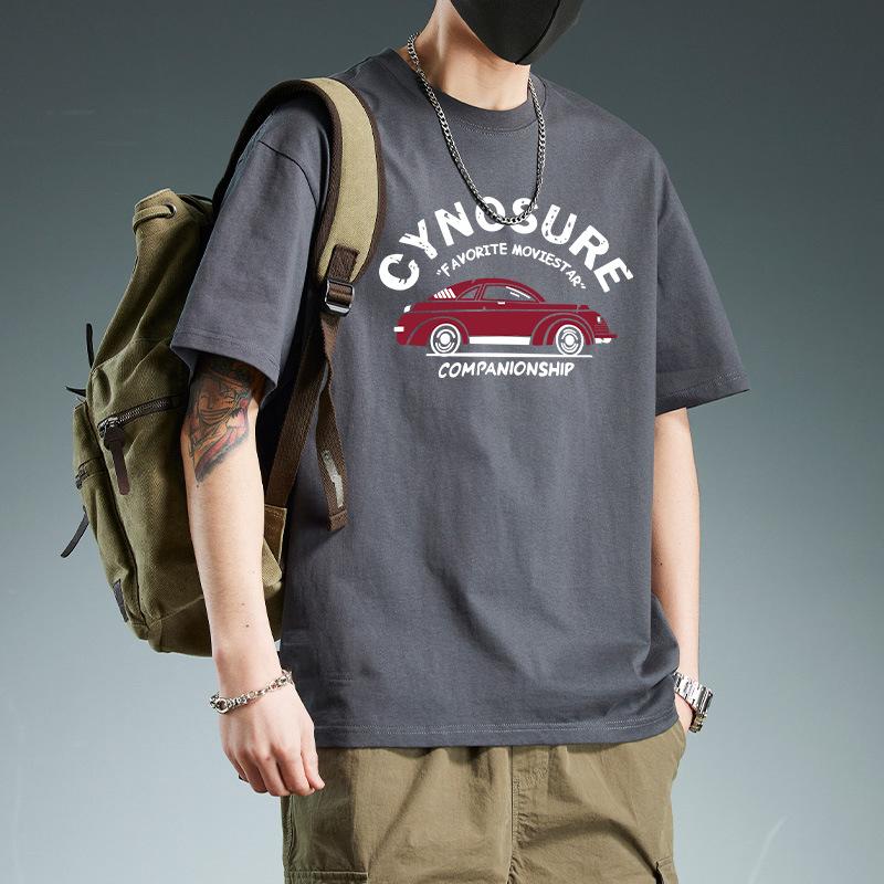 

Простая футболка Мужская с принтом Летняя Модная Принтованная Футболка с круглым вырезом Хлопковая с коротким рукавом Свободная Модная Дышащая Футболка 3XL