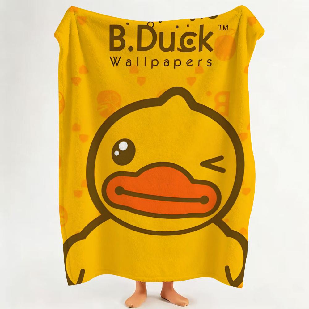 Toy Y Yellow R Rubber D Duck Throw Flannel Throw Blanket Suitable for Sofa Living Room Bedroom