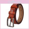 Genuine Leather Belt With Classic Pin Buckle For Casual And Formal Wear