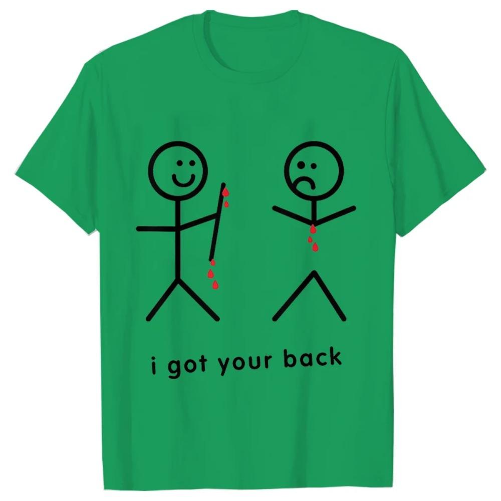 Zabawne Koszulki z Napisem I Got Your Back Styl Letni Topy z Nadrukiem Zabawny Streetwear Koszulki z Krótkim Rękawem Koszulka Codzienna Odzież Męska