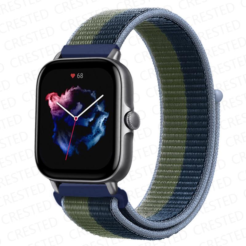 20mm 22mm Watch Band For Amazfit GTS/2/2e/4/3/mini GTR 4/2/3/Pro 47mm stratos 3 Nylon Bracelet pulseira correa Amazfit bip strap