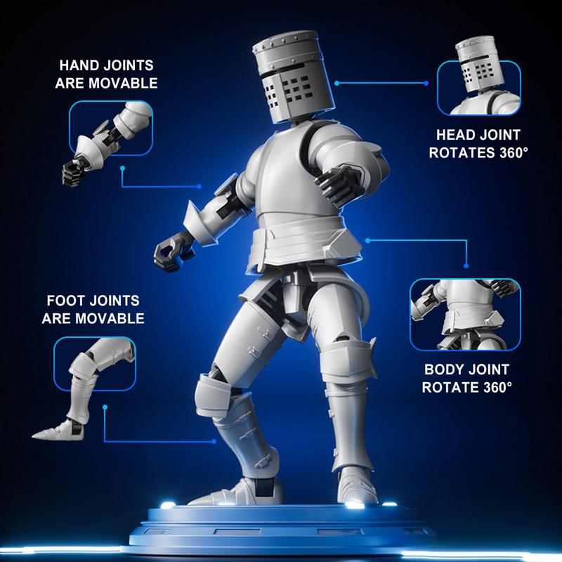Dummy 13 Medieval Knight Action Figure Set Action Figures DIY Multi-Jointed Movable Toy with Weapons and Shields Desktop Decor