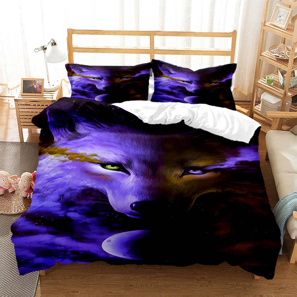 Wolf Digital Print Polyester Bedding Sets Covers Boys Duvet Cover Set For Teens Bedding Set Bed Comforter Set
