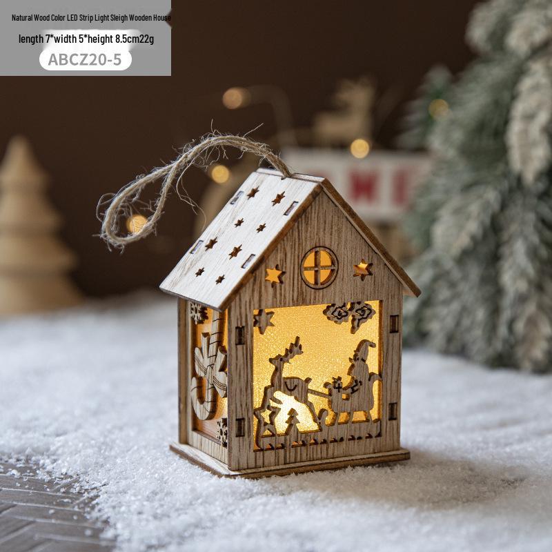 

Креативные елочные украшения: Светодиодные светящиеся деревянные украшения для дома