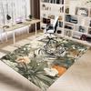 1PC Tiger Flowers Non-Slip Floor Carpet, Office, Family, Bedroom, Studio - Large Area Rug, Vibrant Colors, Longlasting Material-X410