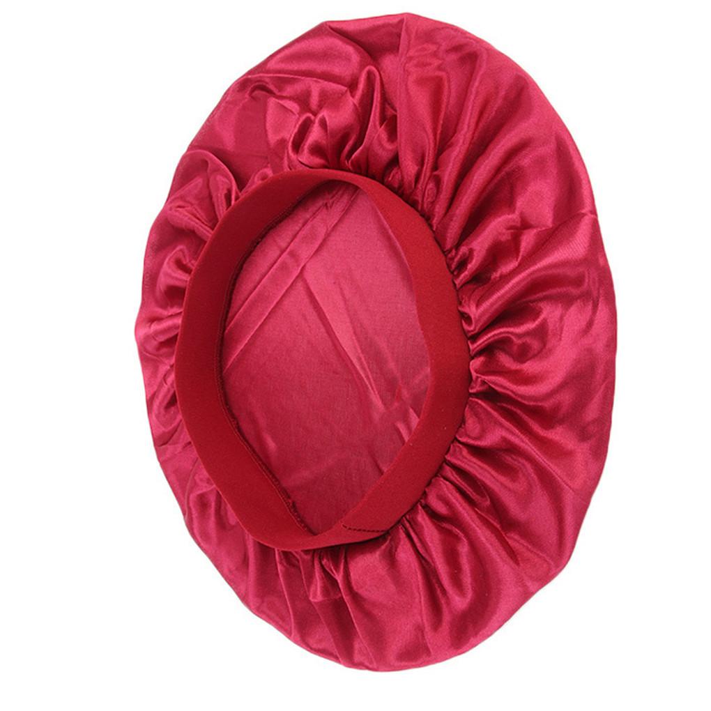 Polyester Nachtmütze Breiter Seitenelastischer Weiche Schlafmützen Haarwickel Accessoire