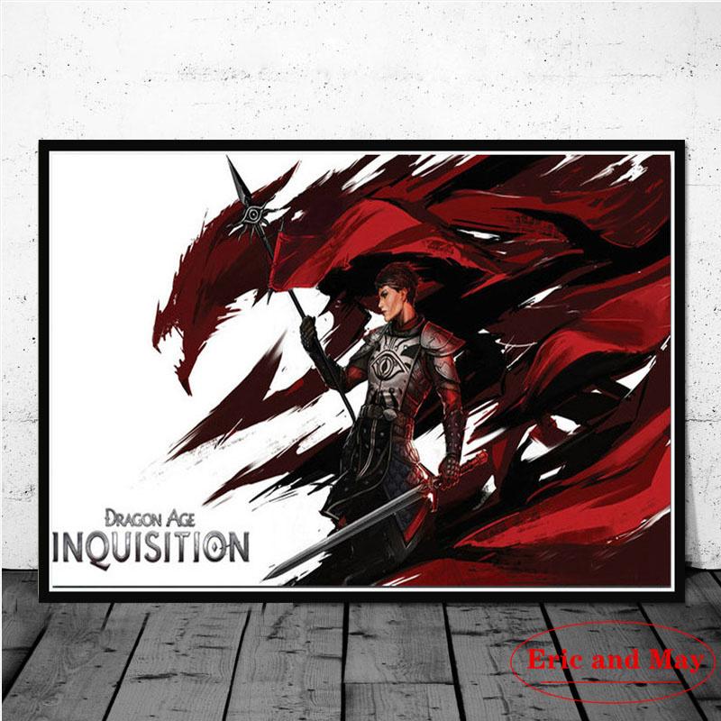 

Dragon Age 3 Инквизиция Игры Плакаты и принты Холст Живопись Картины На стене Скандинавское украшение Домашний декор Affiche
