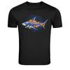 Flaming Shark Graphic T Shirt Fire Ocean Predator Tee