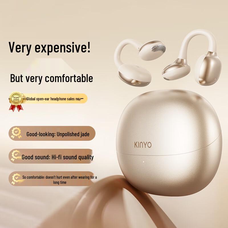 

Jinyun A6 AI Agile Ring Open-Ear Bone Conduction Bluetooth Earphones One Size