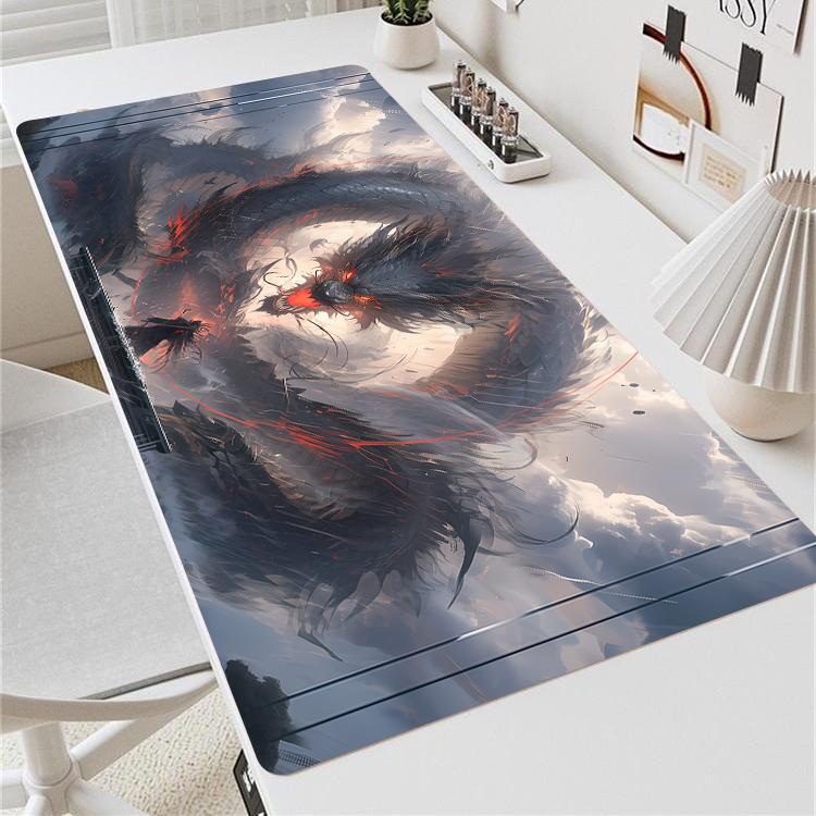 Großes chinesisches Drachendesign Mauspads MM Anime-Landschaft Schreibtischunterlage Tablet-Spiel Büro Mini-PC für Laptop Gaming-Mauspad