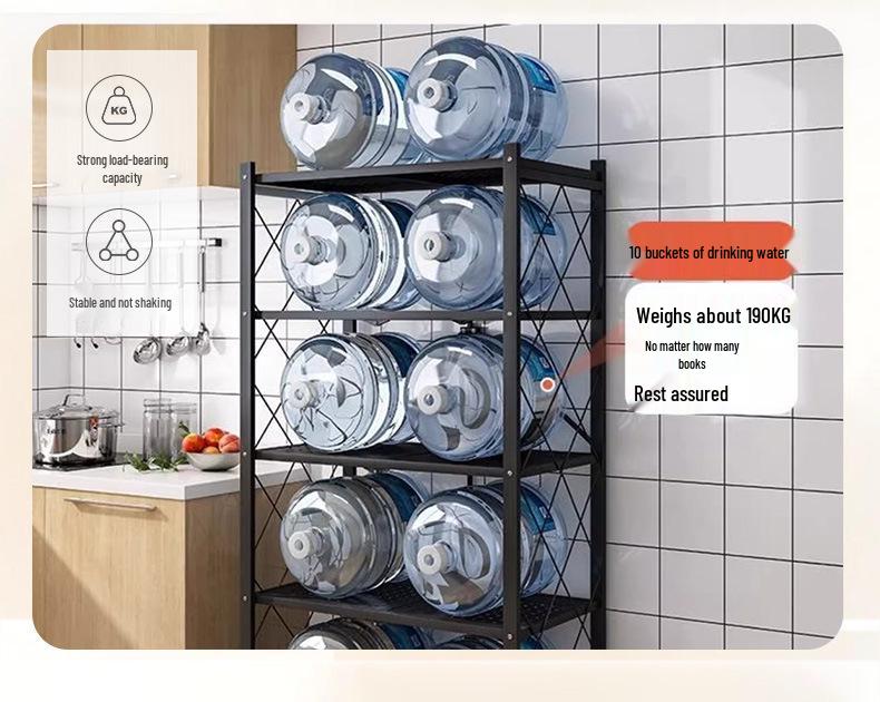 Portable Folding Storage Rack for Study or Living Room