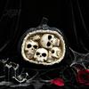 Realistic Resin Bone Figurines Halloween Skull Pumpkin Figurine, Skeleton Statue Decorations, Spooky Secret Room Accessories Desktop Ornaments