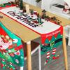 New Fabric Christmas Tablecloth Navidad Xmas Ornament Table Runner Table Decoration Reusable Table Flag Christmas