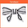 Small Fragrance Style Alloy Black White Bow Brooch With Two Way Clip For Women Accessories
