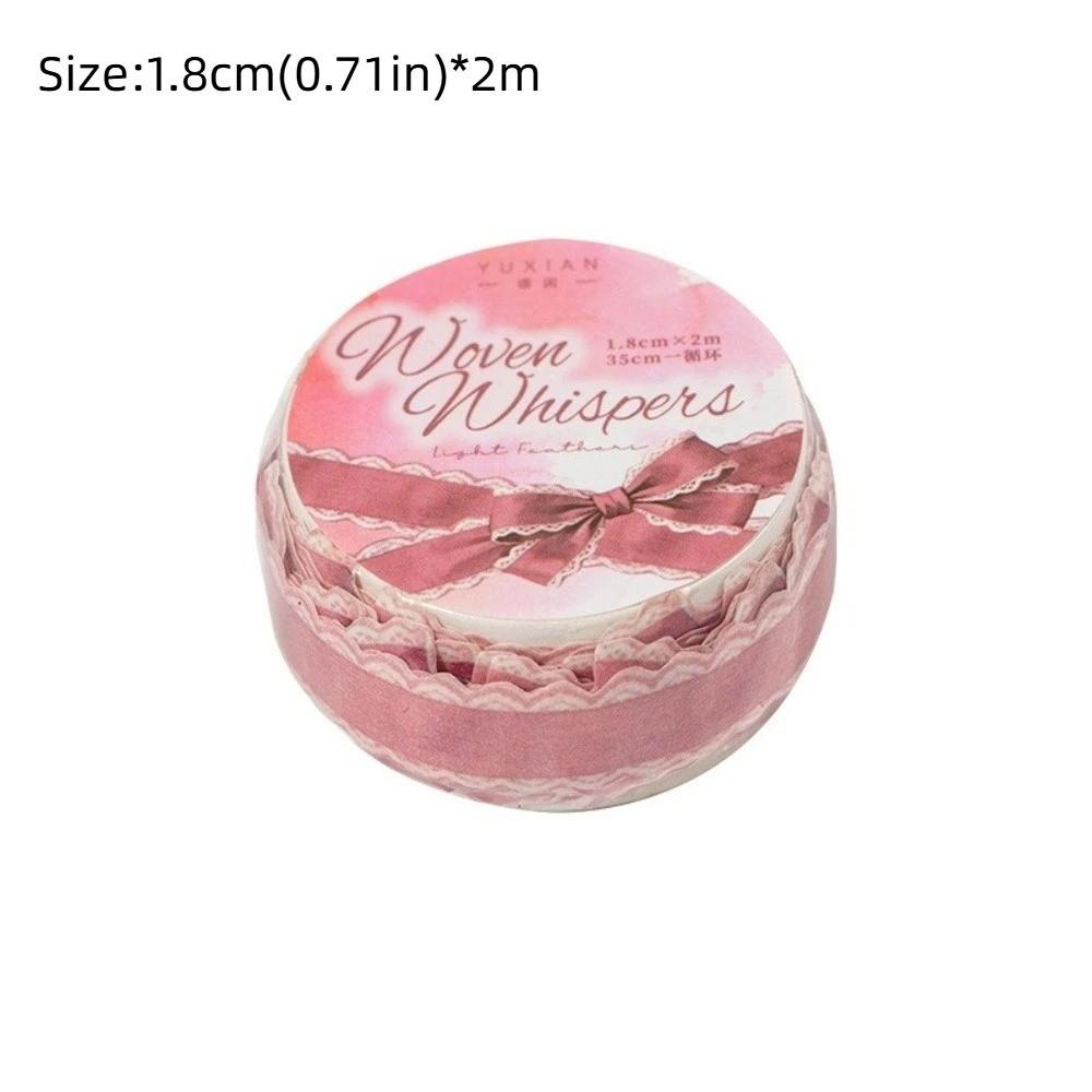 18mm*2m/rolka Wzorzysta Wstążka Maskująca W kształcie Kokardy Wielokrotnego Użytku Klejąca Taśma Maskująca do DIY Estetyczny Materiał do Dziennika Scrapbookingu